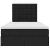 vidaXL Postelja s shranjevanjem Črna 120 x 200 cm Umjetno usnje