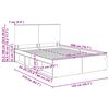 vidaXL Konstrukcija postelje Sonoma 140 x 200 cm Masivno borovo les