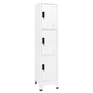 vidaXL Omara s ključavnico bela 38x45x180 cm jeklo