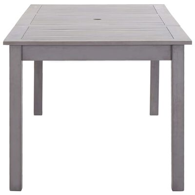 vidaXL Vrtna miza siva 200x90x74 cm trden akacijev les