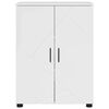 vidaXL Kopalniška omarica z vrati Visok sijaj bela 60 x 35 x 80 cm