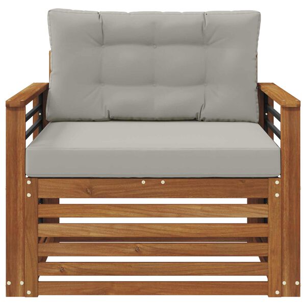 vidaXL Zunanja garnitura za sedenje Masivno akacijevo les in poliester