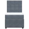 vidaXL Box spring postelja z vzmetnico temno siva 80x200 cm žamet