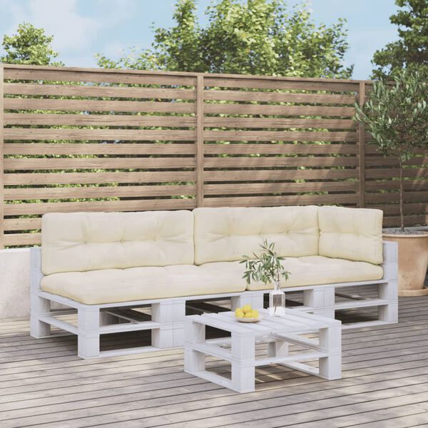 vidaXL Blazine za kavč iz palet 5 kosov krem