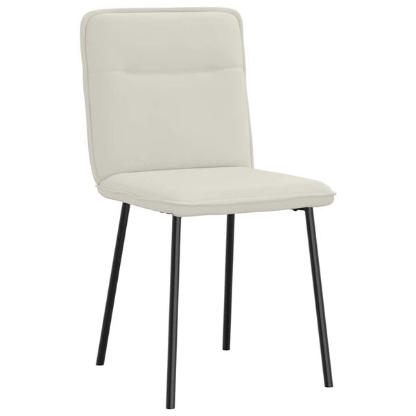 vidaXL jedilni stoli 6 kosov krem žamet