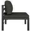 vidaXL Sekcijski sredinski kavč z blazinami aluminij antraciten