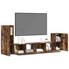 vidaXL Komplet TV omaric 4-delni dimljen hrast inženirski les