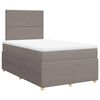 vidaXL Box spring postelja z vzmetnico taupe 120x200 cm blago