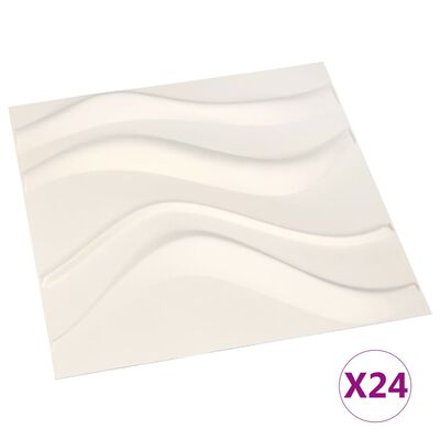 vidaXL 3D stenski paneli 24 kosov 0,5x0,5 m 6 m²