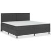 vidaXL Boxspring postelja temno siva iz blaga 200x200 cm