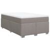 vidaXL Box spring postelja z vzmetnico taupe 120x190 cm blago