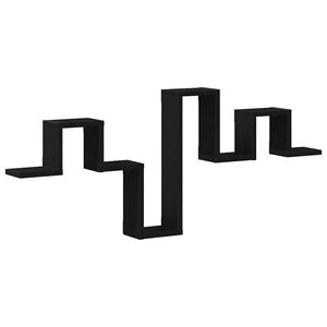 vidaXL Stenska polica Črna Orehovina 104.5 x 43 x 10 cm