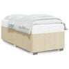 vidaXL posteljni okvir brez vzmetnice Cream 80x200 cm Tkanina