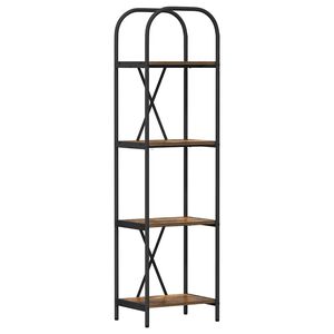 vidaXL Knjižna polica 4 nivojev 40 x 30 x 146 cm Inženirski les