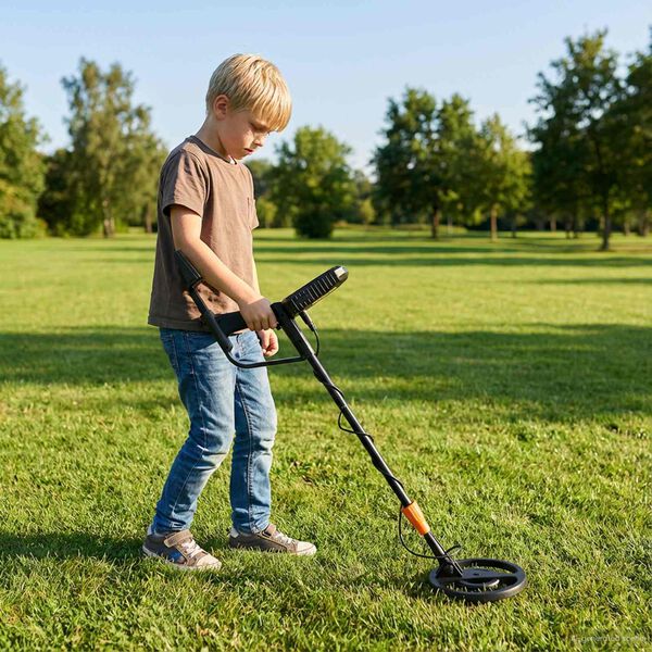 vidaXL Metalni detektor z LCD zaslonom 3 modeli 19 cm tuljava Črna