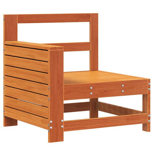 vidaXL Vrtni kavč vo&scaron;čeno rjav 69x62x70,5 cm trdna borovina