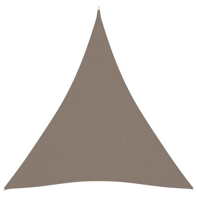 vidaXL Senčno jadro oksford blago trikotno 4x4x4 m taupe