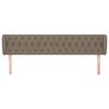 vidaXL Vzglavje z u&scaron;esi taupe 203x23x78/88 cm blago
