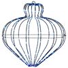 vidaXL Božična konica za luči 192 LED Modra &Oslash; 45 x 40 cm