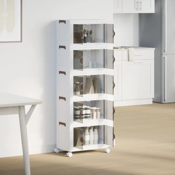 vidaXL &Scaron;katla za shranjevanje s kolesi 28 L 48,5x29,5x139 cm