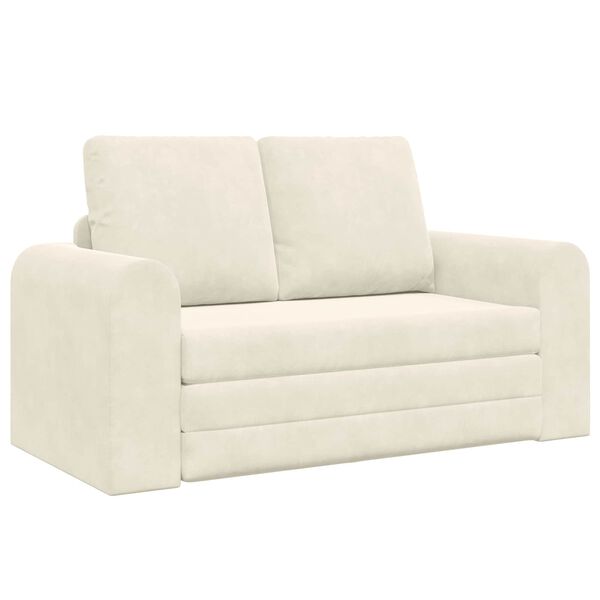 vidaXL Sofa postelja 60cm krema Žamet