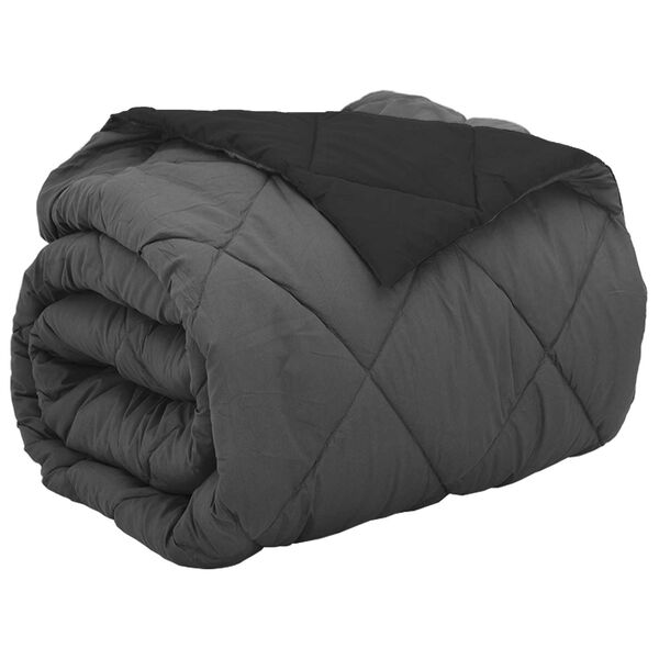 vidaXL Polna celoletna prevleka Črna in anthracit 240 x 200 cm