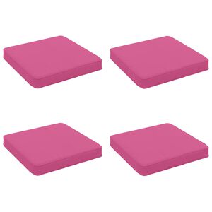 vidaXL 4-delne sedežne blazine VUGHT 4 pcs 100% poliester Roza