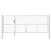 vidaXL Vrtna mrežasta vrata srebrna 350x125 cm pocinkano jeklo