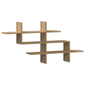 vidaXL Stenska polica artisian hrast 124,5x18x60,5 cm inženirski les