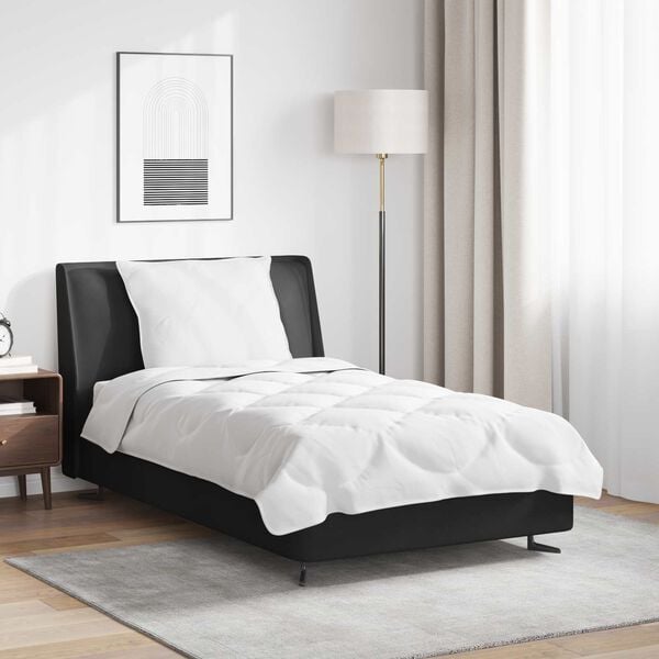 vidaXL Komplet odej z blazino 2 pcs Bela Mikrofibra