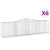 vidaXL Obokane gabion ko&scaron;are 6 kosi 400x50x100/120cm pocinkano železo