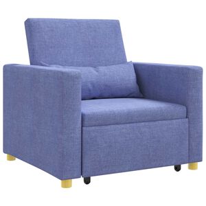 vidaXL Raztegljiva Kavčna Postelja Enosobna Jeans modra blago