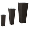 vidaXL Zunanj set 3 kos Črna 30 x 30 x 80 cm Kovina