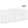 vidaXL Obokane gabion ko&scaron;are 10kosov 400x30x140/160cm pocinkano železo