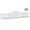 vidaXL Obokane gabion ko&scaron;are 6 kosa 300x50x40/60 cm pocinkano železo