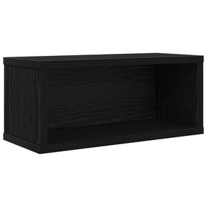 vidaXL Polica za shranjevanje CD-jev Črni hrast 40 x 17 x 17 cm