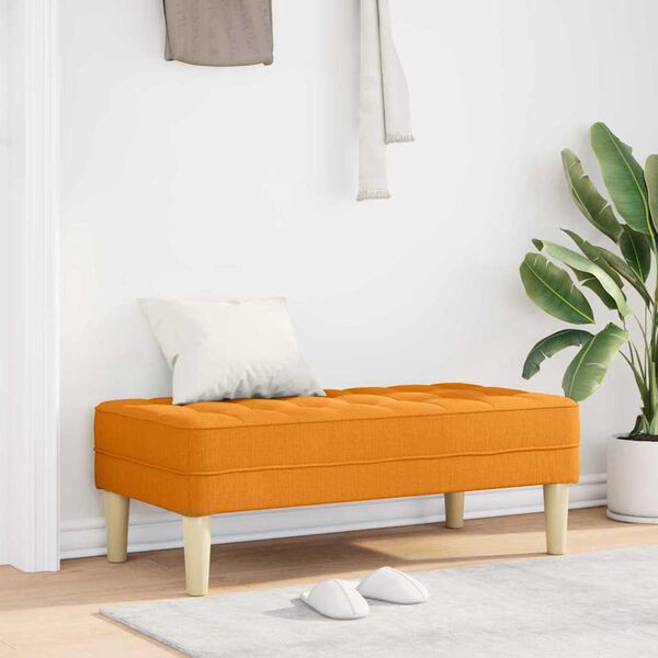 vidaXL klop Temno rumena 113 x 57 x 39 cm blago