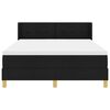 vidaXL Postelja z vzmetnico z vzmetnico Črna 200 x 160 cm Poliester