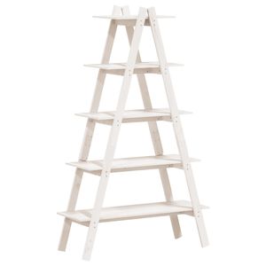 vidaXL Regal 5-nadstropni A-oblika 110x40x180,5 cm trdna borovina