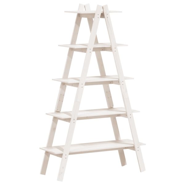 vidaXL Regal 5-nadstropni A-oblika 110x40x180,5 cm trdna borovina