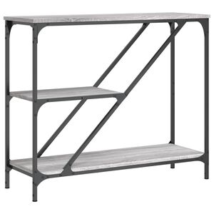 vidaXL Konzolna mizica siva sonoma 88,5x30x75 cm inženirski les