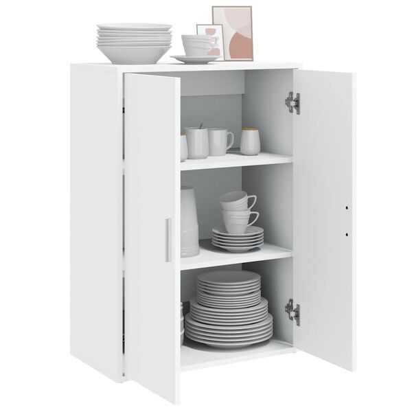 vidaXL Komoda bela 60x31x84 cm inženirski les