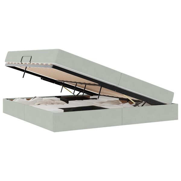 vidaXL Postelja z dodatnim prostorom za shranjevanje in vzmetnico