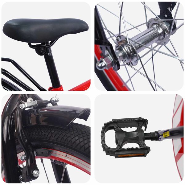 vidaXL Otro&scaron;ko Kolo 18 Palcev za 5-7 let Rdeča