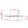 vidaXL Kovinski posteljni okvir brez vzmetnice rjavi hrast 160x200 cm