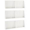 vidaXL Zadrževanje stene 6 kos 60 x 12 x 50 cm Jeklo Bela