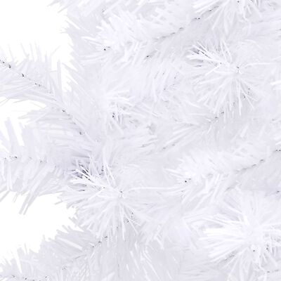 vidaXL Umetna osvetljena novoletna jelka bela 240 cm PVC