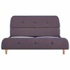 vidaXL Posteljni okvir brez vzmetnice Taupe blago 135x190 cm