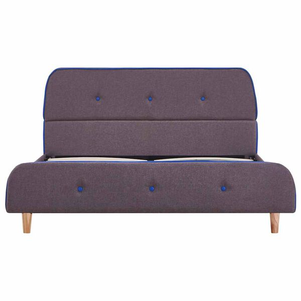 vidaXL Posteljni okvir brez vzmetnice Taupe blago 135x190 cm