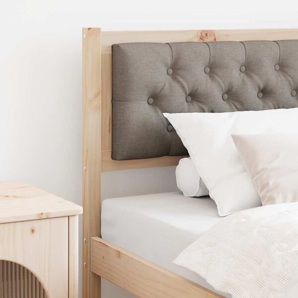 vidaXL Vzglavje Drugo Rjava in taupe 90 cm Trdna borovina